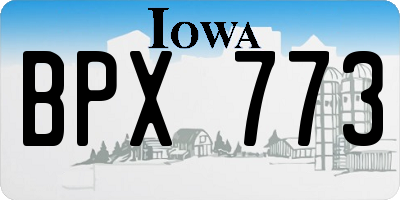IA license plate BPX773