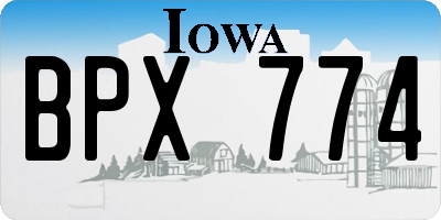 IA license plate BPX774