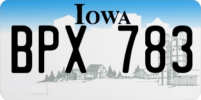 IA license plate BPX783