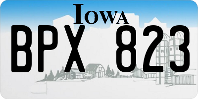 IA license plate BPX823