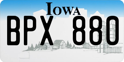 IA license plate BPX880