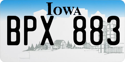 IA license plate BPX883