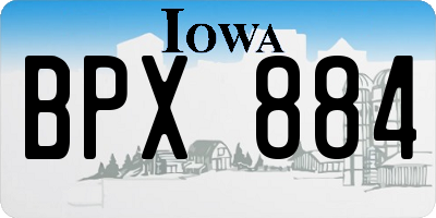 IA license plate BPX884
