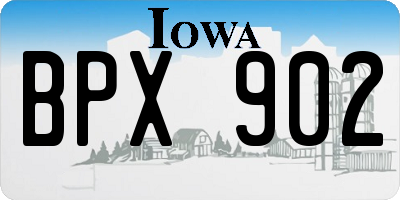 IA license plate BPX902