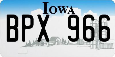 IA license plate BPX966