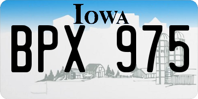 IA license plate BPX975