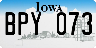 IA license plate BPY073