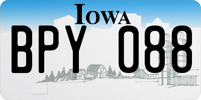IA license plate BPY088