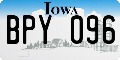 IA license plate BPY096