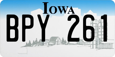 IA license plate BPY261