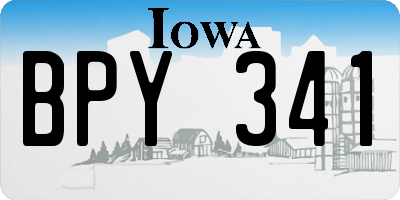 IA license plate BPY341