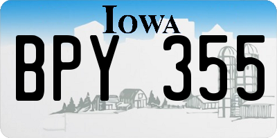 IA license plate BPY355