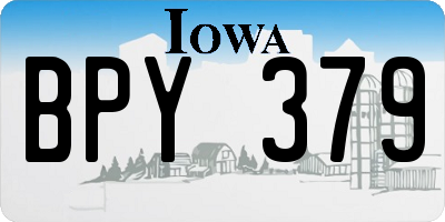 IA license plate BPY379