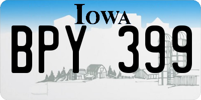 IA license plate BPY399