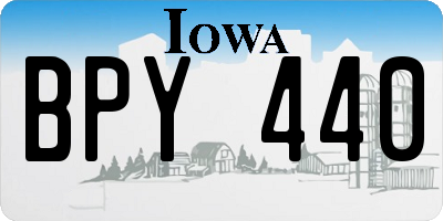 IA license plate BPY440