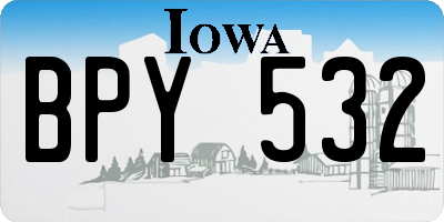 IA license plate BPY532