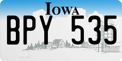 IA license plate BPY535