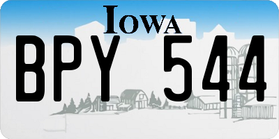 IA license plate BPY544