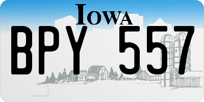 IA license plate BPY557