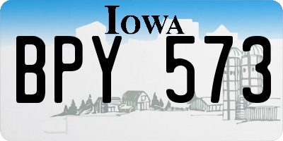 IA license plate BPY573
