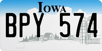 IA license plate BPY574