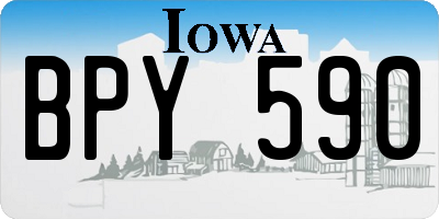 IA license plate BPY590