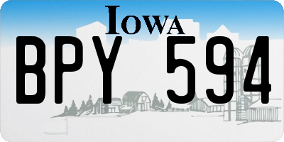 IA license plate BPY594