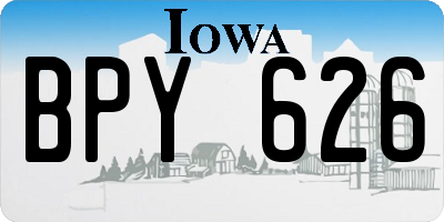 IA license plate BPY626