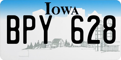 IA license plate BPY628