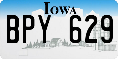 IA license plate BPY629