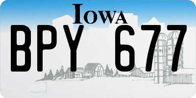 IA license plate BPY677