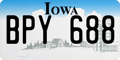 IA license plate BPY688