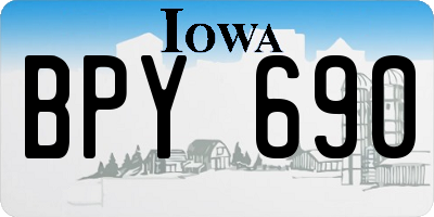 IA license plate BPY690
