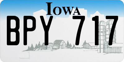 IA license plate BPY717