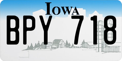 IA license plate BPY718