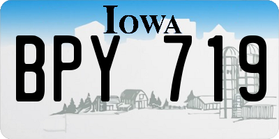 IA license plate BPY719