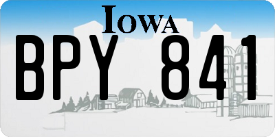 IA license plate BPY841