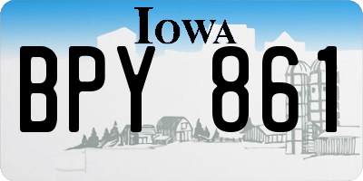IA license plate BPY861