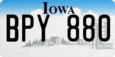 IA license plate BPY880