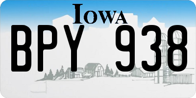 IA license plate BPY938