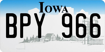 IA license plate BPY966