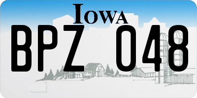 IA license plate BPZ048