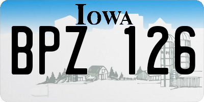 IA license plate BPZ126