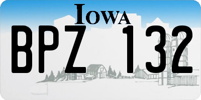 IA license plate BPZ132