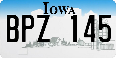 IA license plate BPZ145