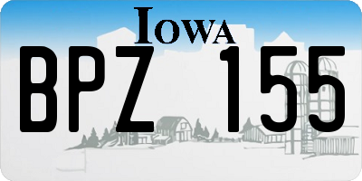 IA license plate BPZ155