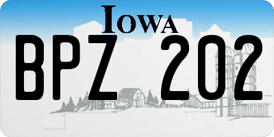 IA license plate BPZ202