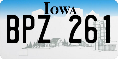 IA license plate BPZ261