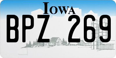 IA license plate BPZ269