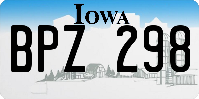 IA license plate BPZ298
